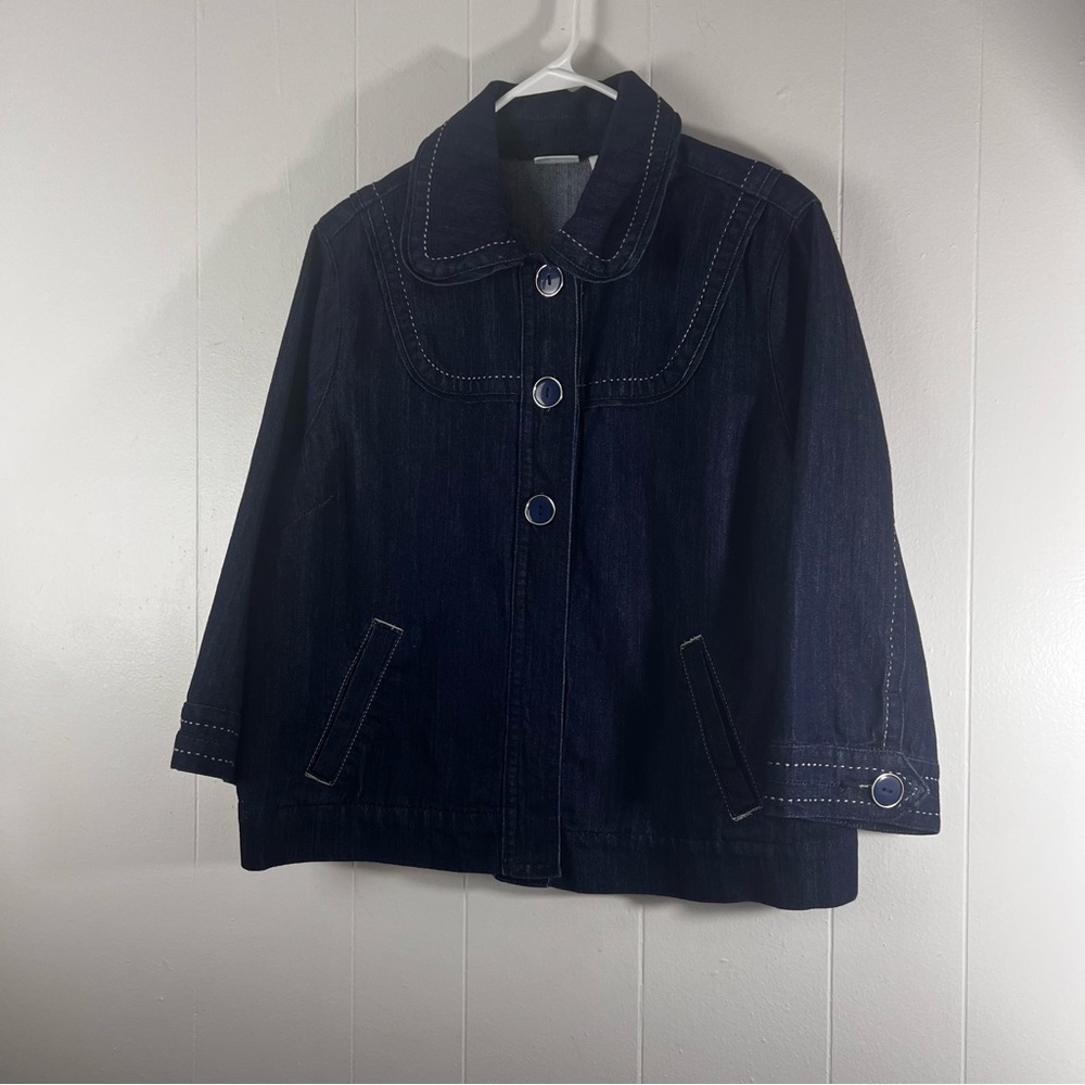 NWOT Cape Cato Dark Blue Jean Jacket Size Large